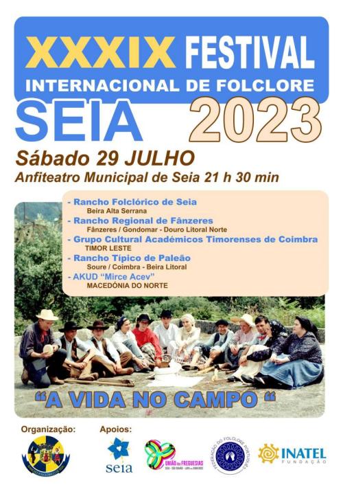 Cartaz do XXXIX Festival Internacional de Folclore - Seia 2023