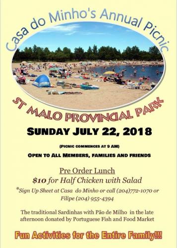 Picnic Anual da Casa do Minho - St Malo Provincial Park