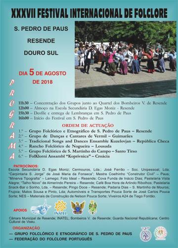 XXXVII Festival Internacional de Folclore - S. Pedro de Paus - Resende